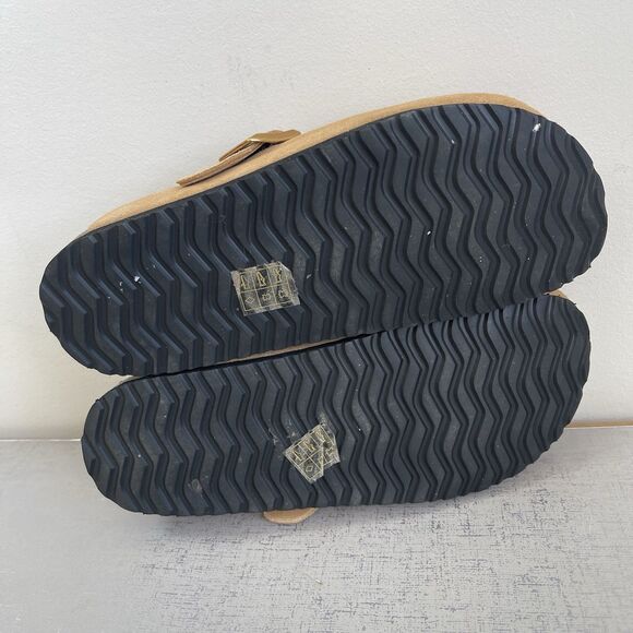 Quince Suede Leather Clogs Mules Size 8 Beige Water Repellent Comfort Shoes - Picture 13 of 13